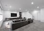 design functional basement renovation floor plan and photorealistic 3d render